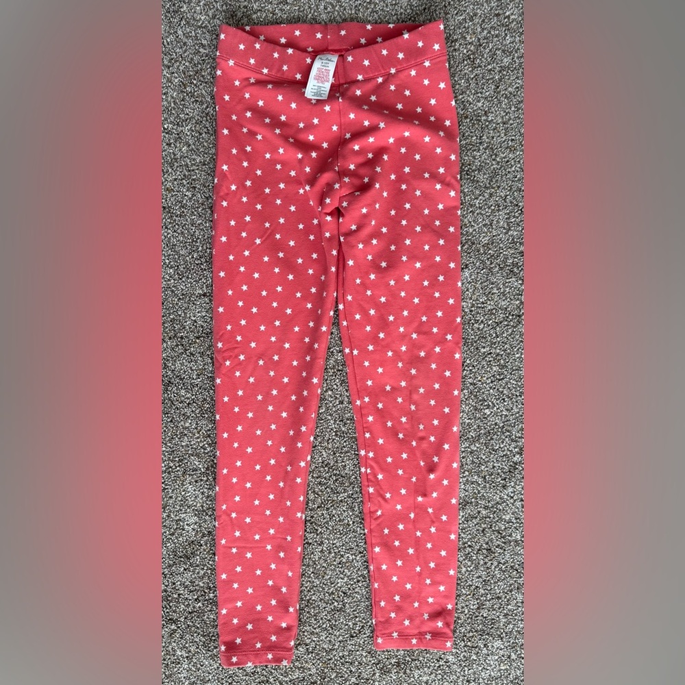 Mini Boden Kids Coral Star Print Leggings